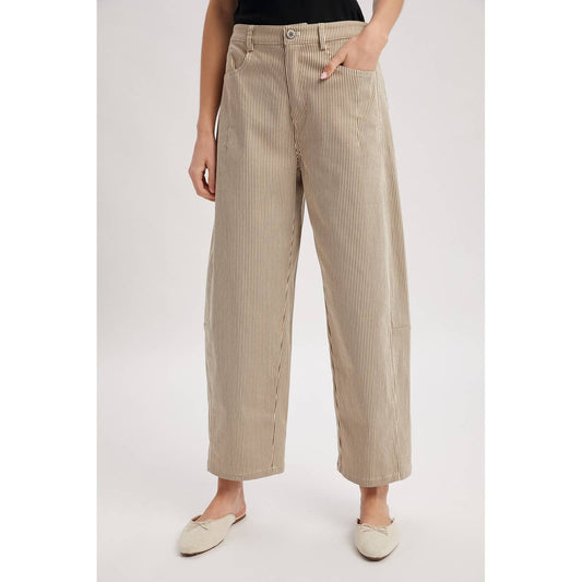 Pinstripe Relaxed Wide Leg Pants