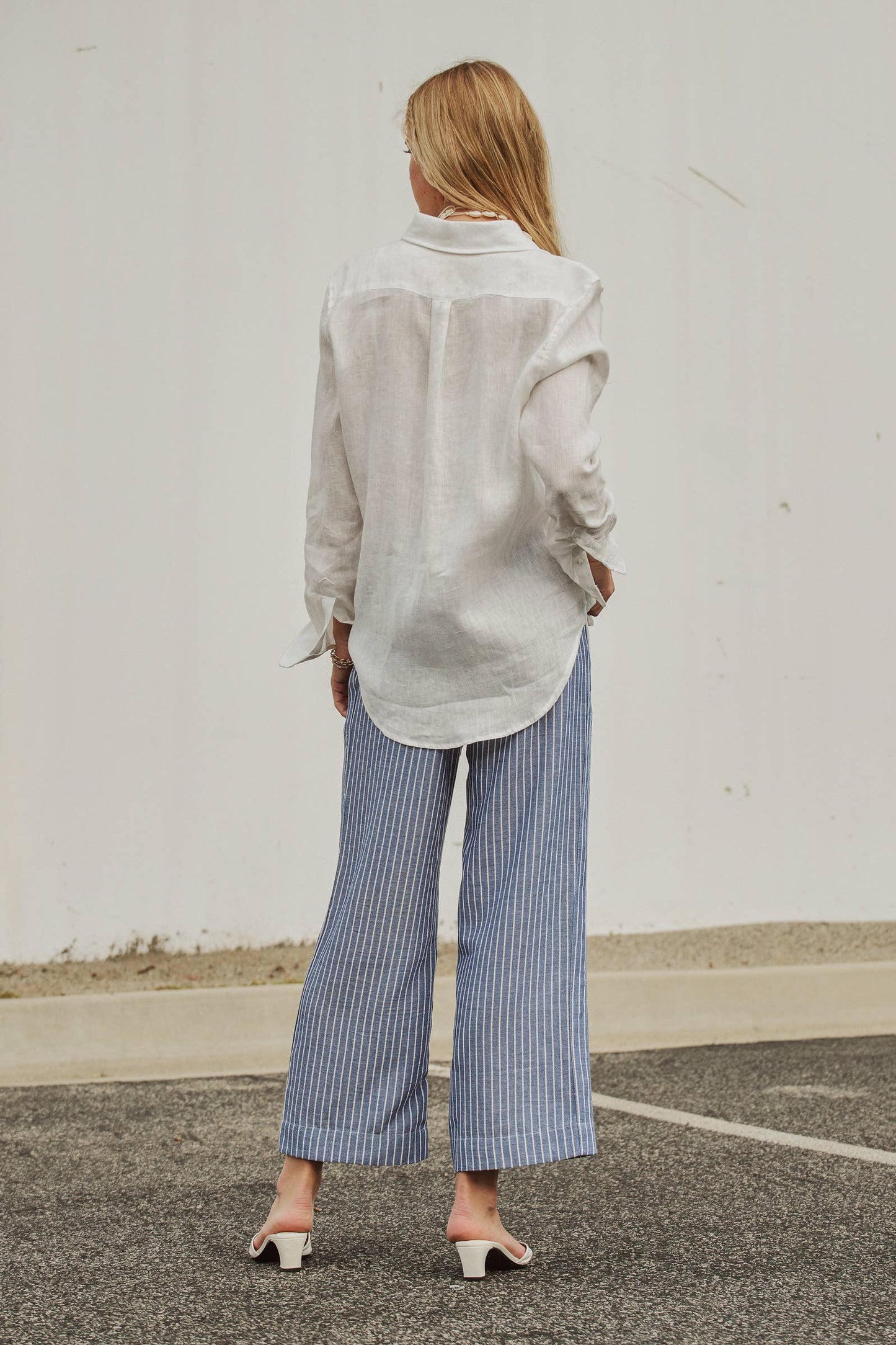 Linen Long Sleeve Button-Down Shirt