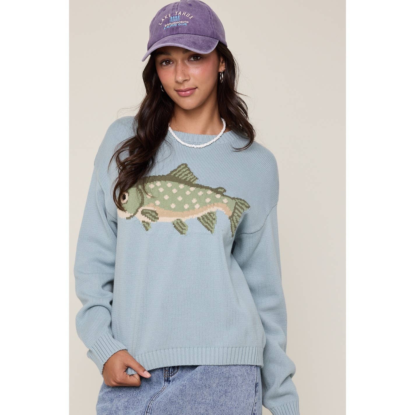 Crewneck "Fish" Sweater