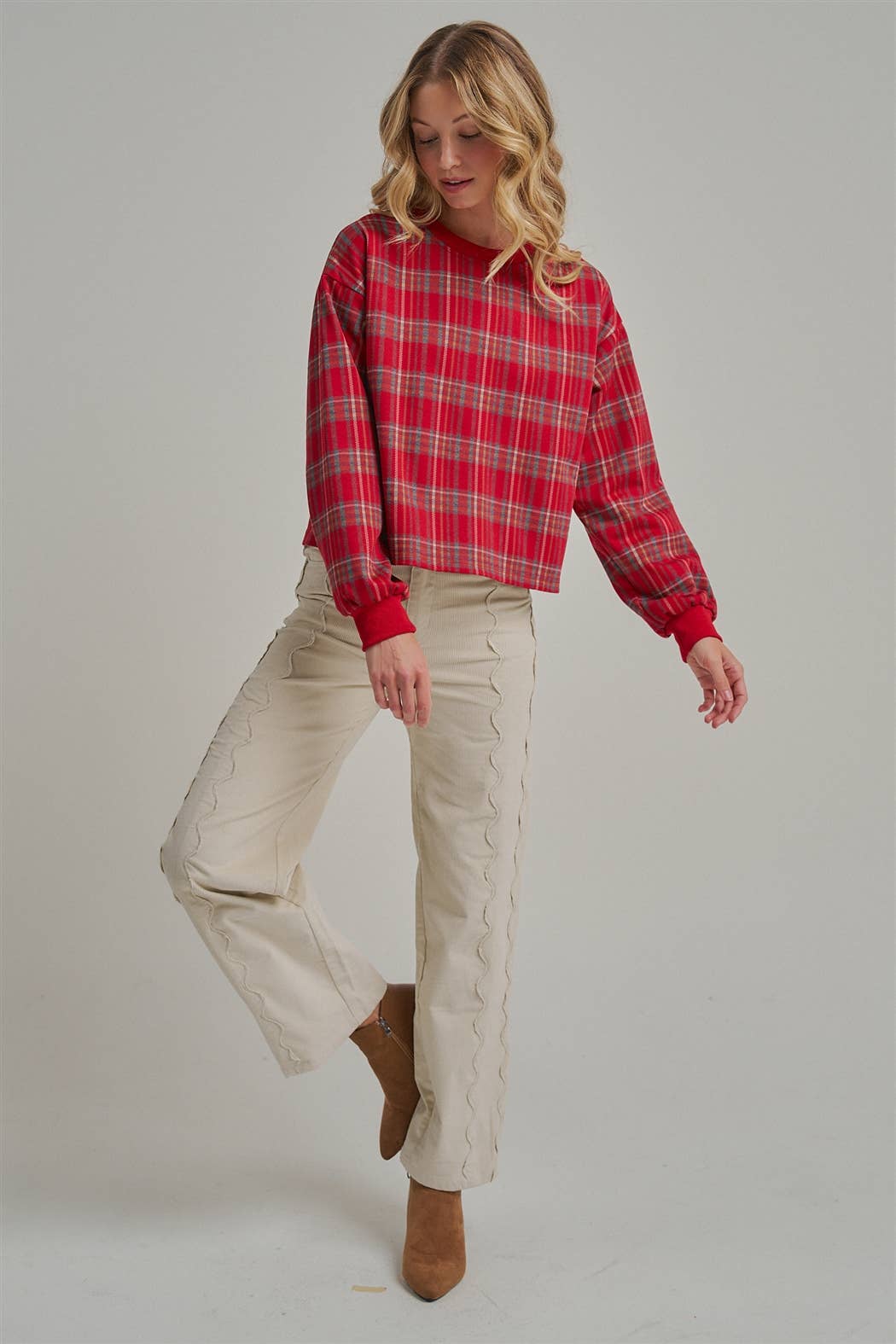 Stretch Corduroy Wide Leg Pants