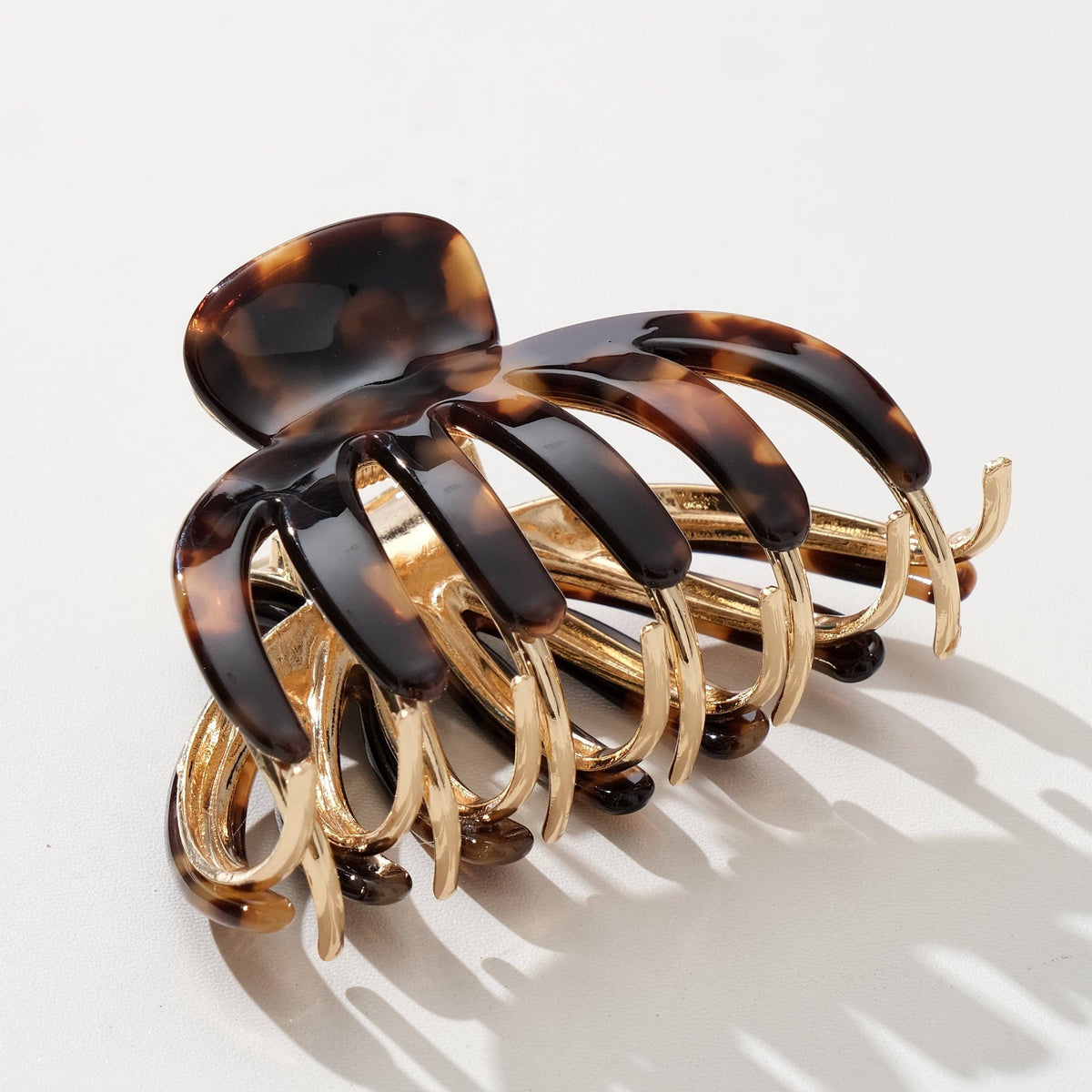 Hailey Vintage Snow Gold Metal Octopus Claw Clip - Large