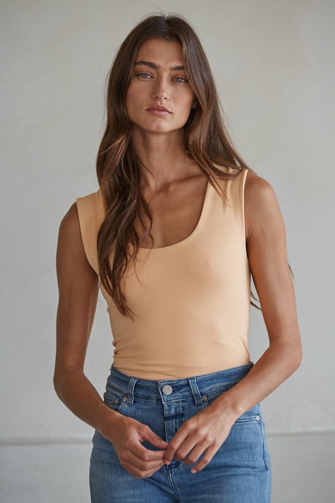 Double Layered Seamless Top- 3 Colors Available